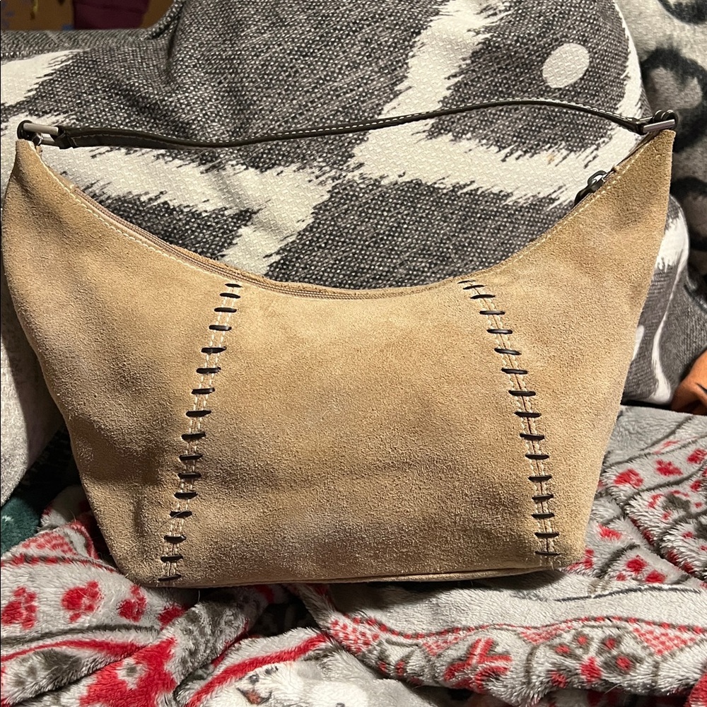 Old Navy Leather Top Zip Bag